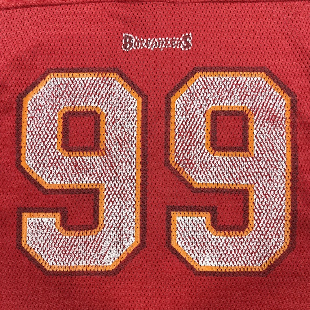 Vintage Tampa Bay Buccaneers Jersey Mens XL Red Warren Sapp #99 NFL Football 00s - Picture 3 of 9